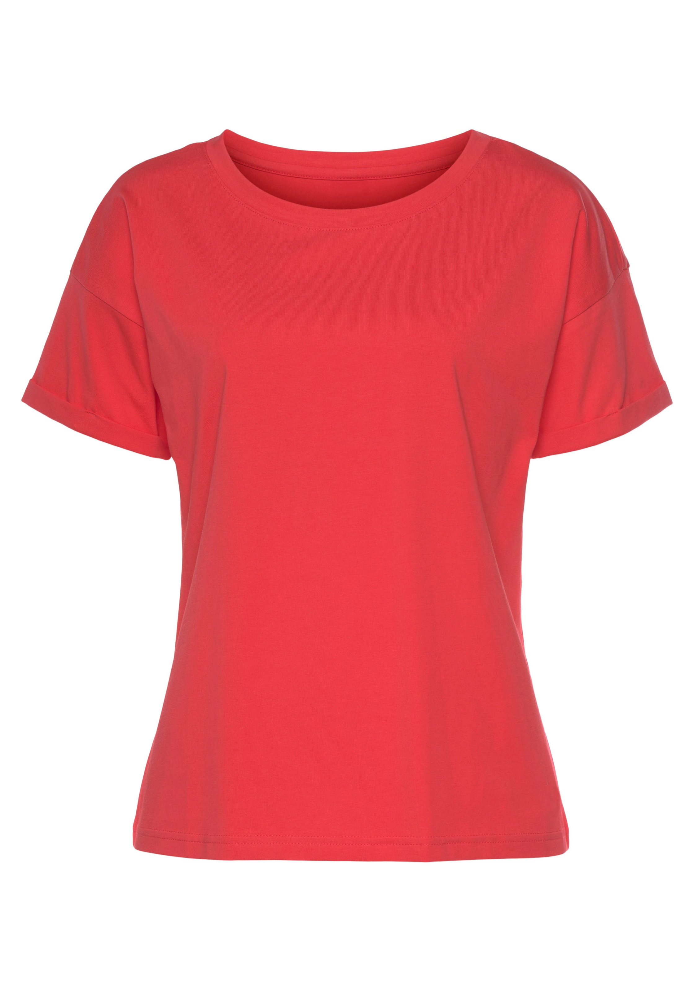 H.I.S T-Shirt »mit Ärmelaufschlag«, im maritimen Stil, Loungewear