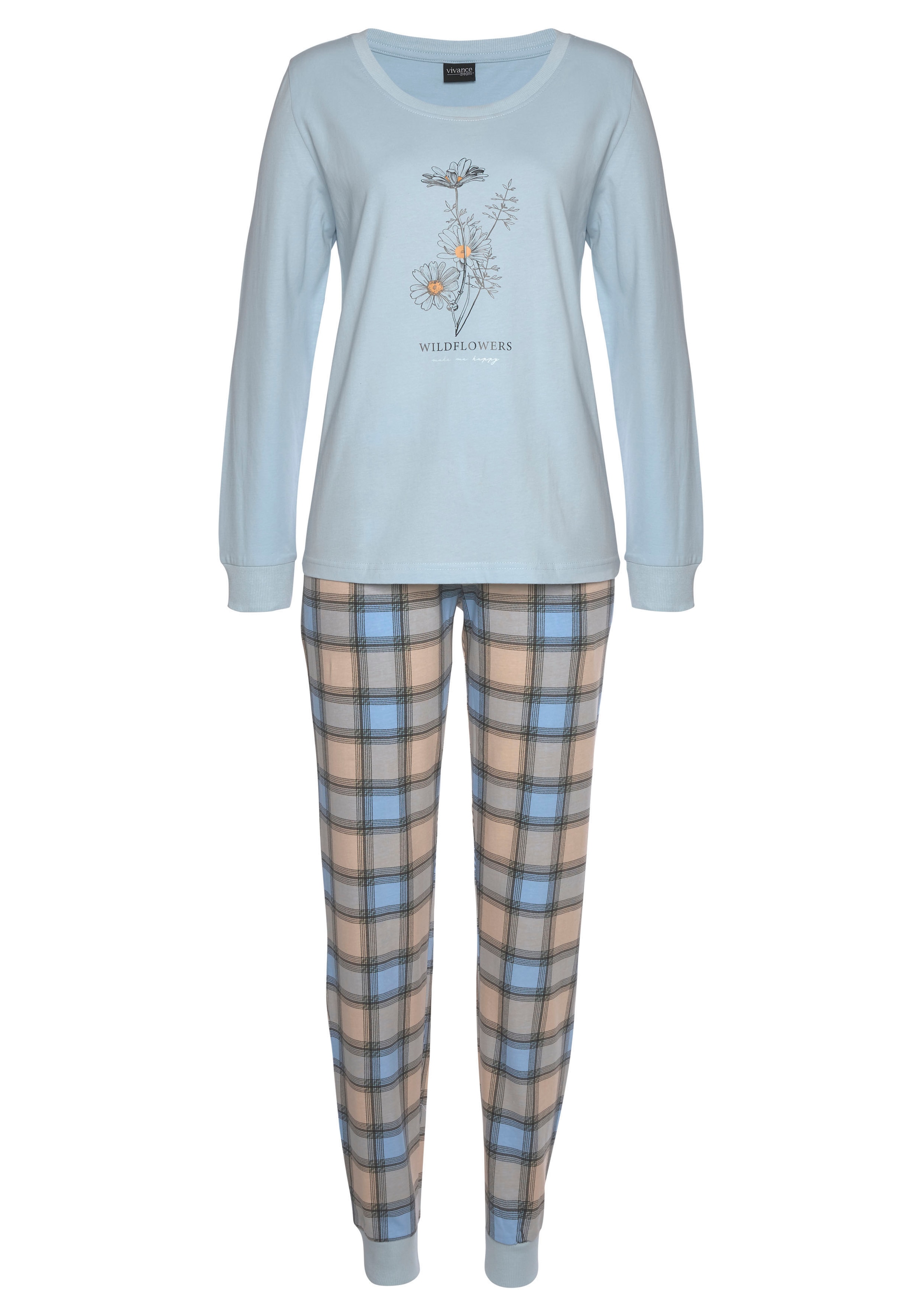 Vivance Dreams Pyjama, (Packung, 4 tlg., 2 Stück), mit Frontdruck » LASCANA  | Bademode, Unterwäsche & Lingerie online kaufen | Shortys