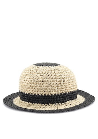 LASCANA Strohhut, Bucket Hat aus Stroh, Sommerhut, Kopfbedeckung VEGAN