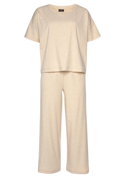 Vivance Dreams Pyjama, (2 tlg.), in weicher Ripp-Qualität