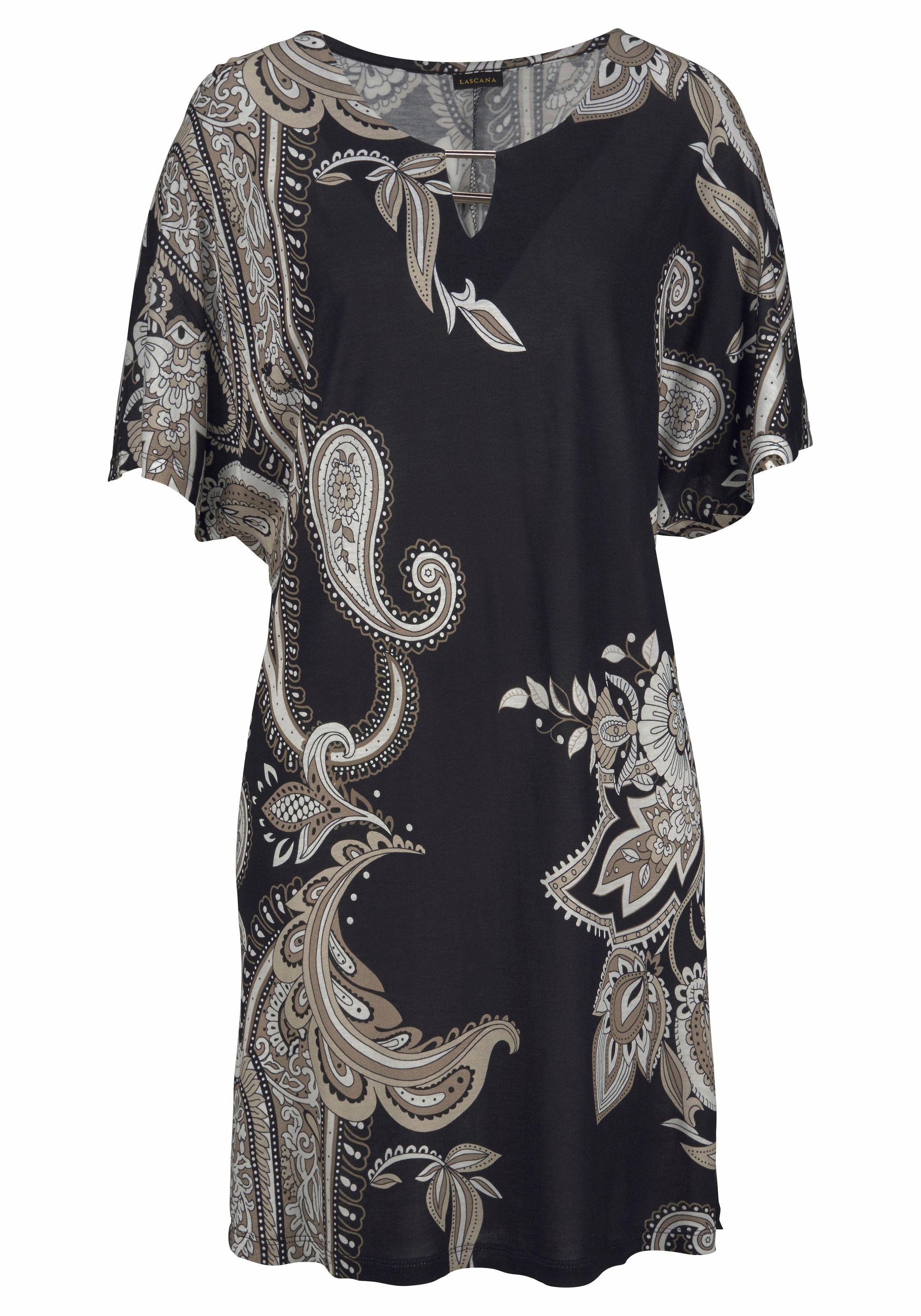 LASCANA Jerseykleid, mit Zierdetail Lingerie Ausschnitt online Unterwäsche » am kaufen Bademode, & LASCANA 