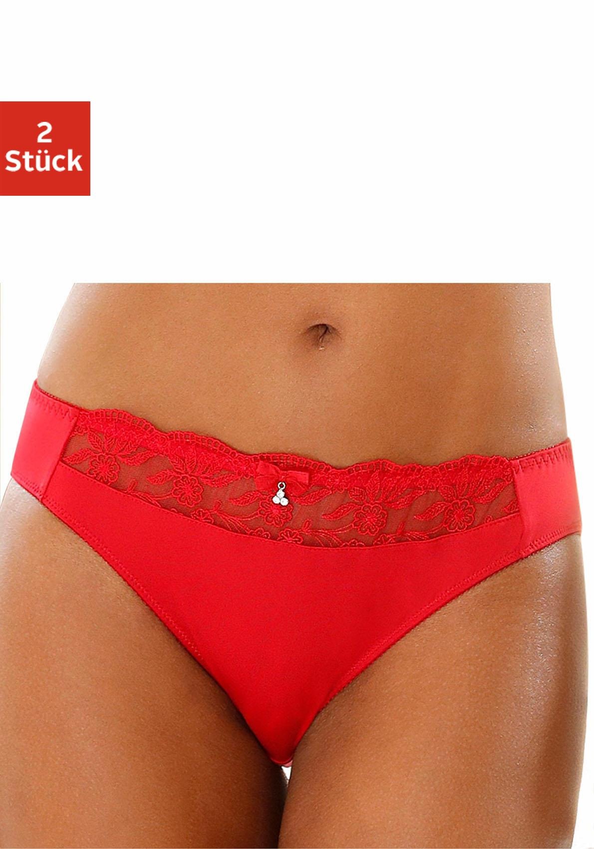 kaufen Bademode, St.), » Stickereispitze online (Packung, & 2 Unterwäsche mit | Nuance Lingerie schöner Slip, LASCANA