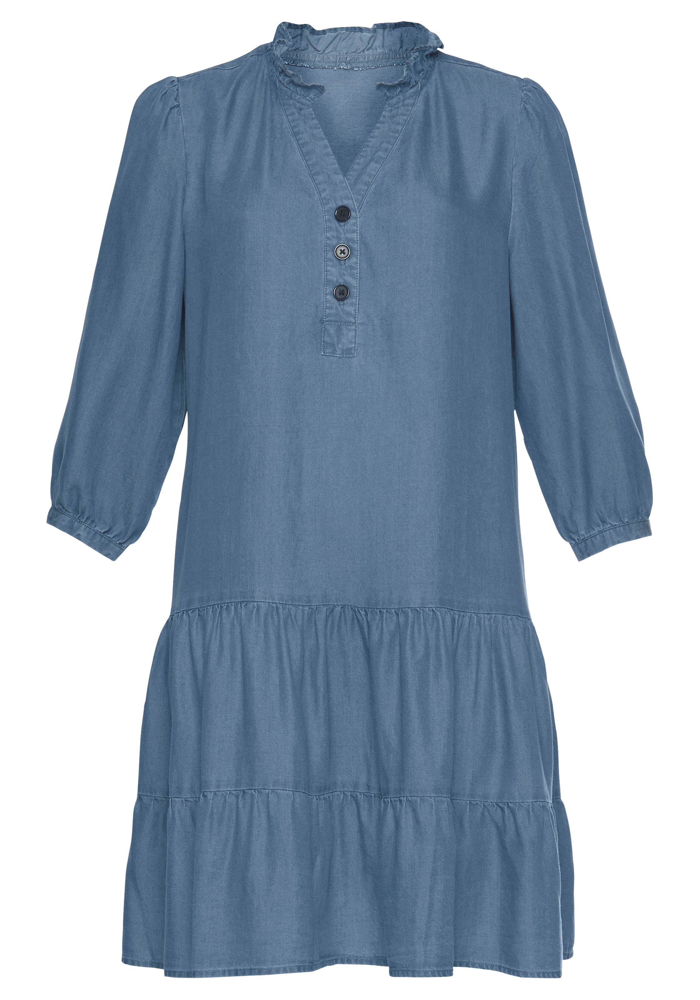 LASCANA Jeanskleid, mit & online Rüsche LASCANA Unterwäsche » kaufen | Bademode, Lingerie Kragen am