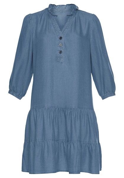 LASCANA Jeanskleid, mit Rüsche am Kragen » LASCANA | Bademode, Unterwäsche  & Lingerie online kaufen