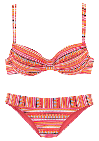 LASCANA Bügel-Bikini, mit glitzernden Streifen
