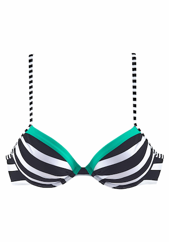 KangaROOS Push-Up-Bikini-Top »Anita«, im sportlichen Blockstreifendesign