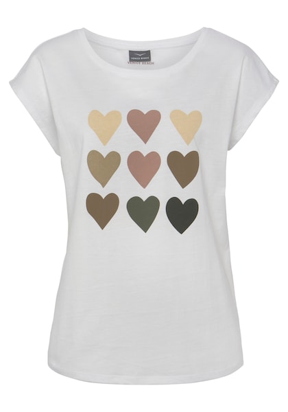 Venice Beach T-Shirt, mit Herzchen-Druck, Kurzarmshirt aus Baumwolle, Basic