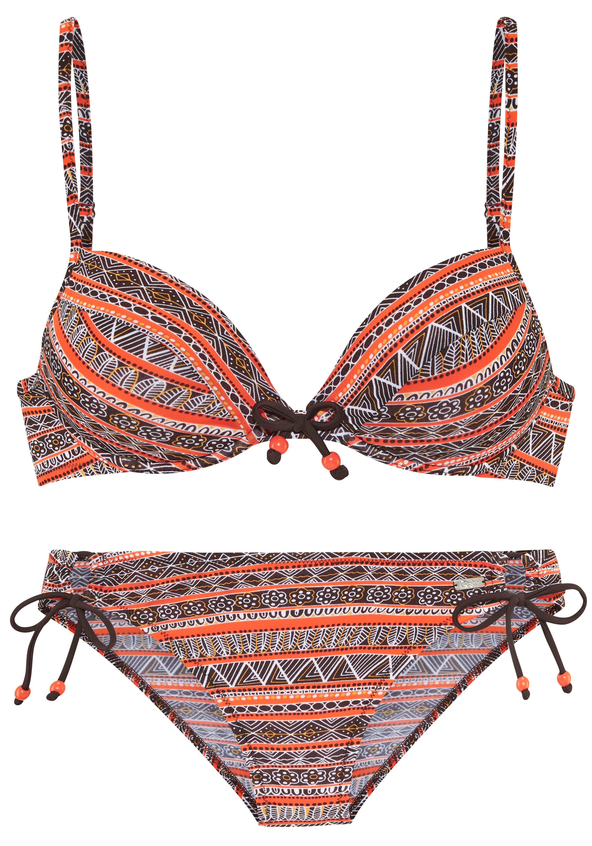 Buffalo Push-Up-Bikini, Mit trendigem Streifendruck