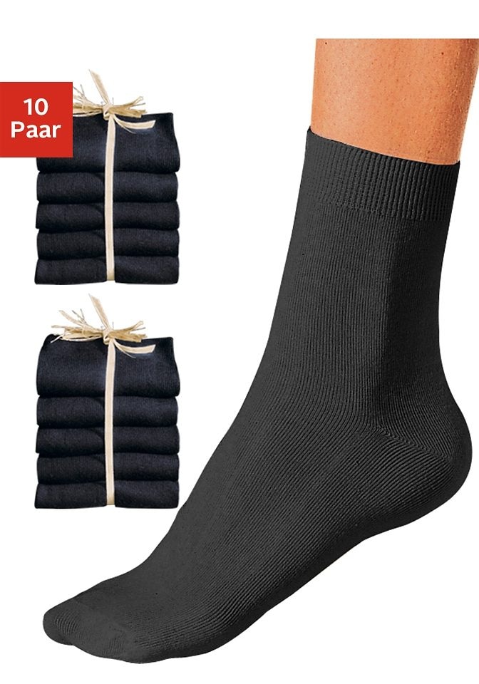 Go in Basicsocken, (Packung, 10 Paar), unifarben