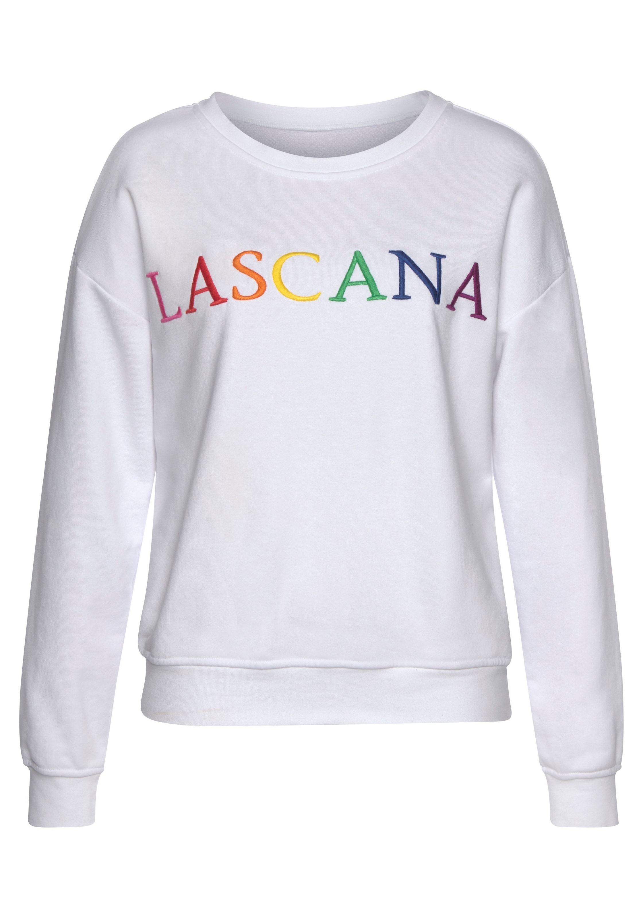 LASCANA Sweatshirt, mit Logo-Stickerei