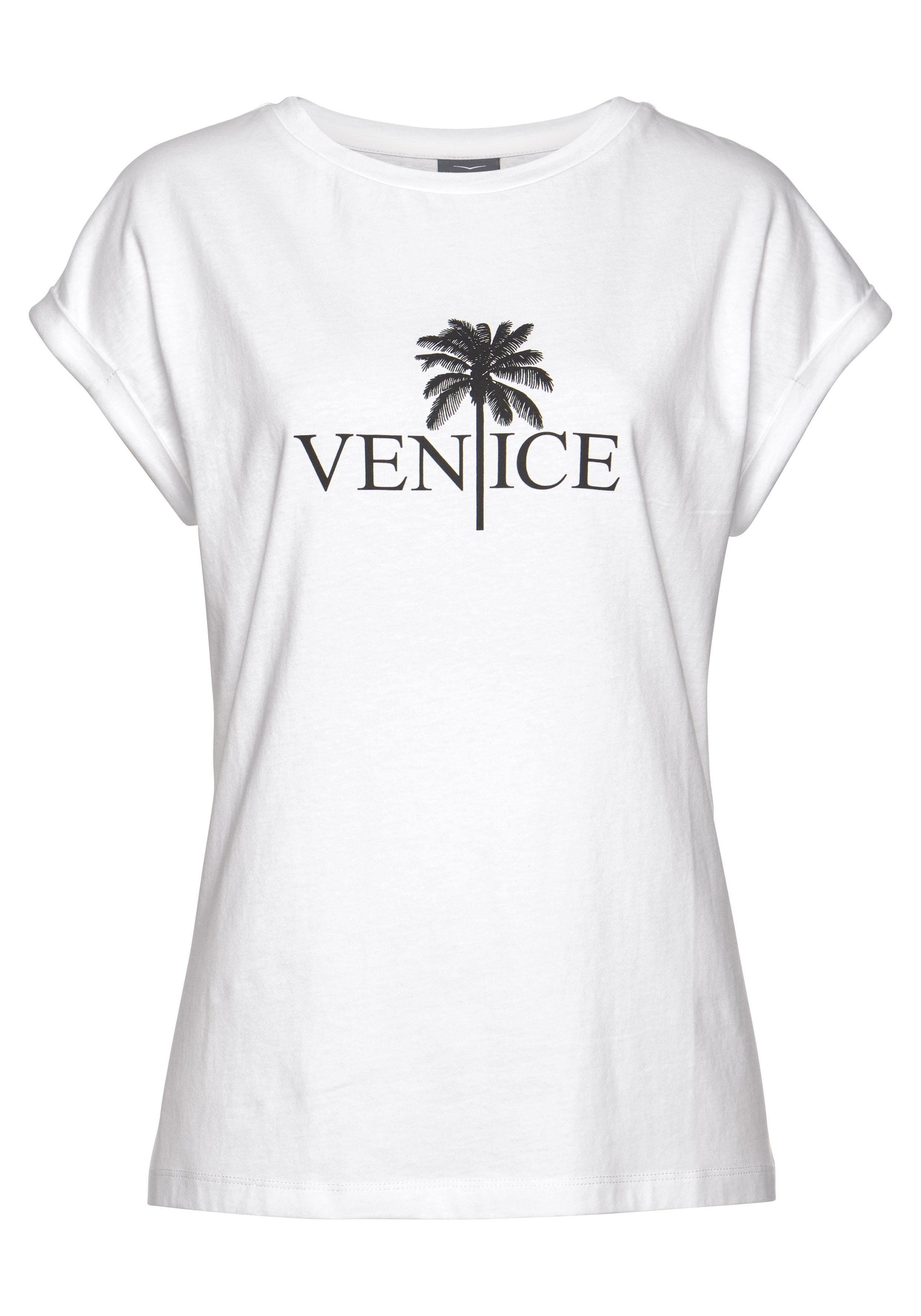 & Frontdruck Venice kaufen | Lingerie Bademode, » LASCANA Rundhalsshirt, Beach mit online Unterwäsche