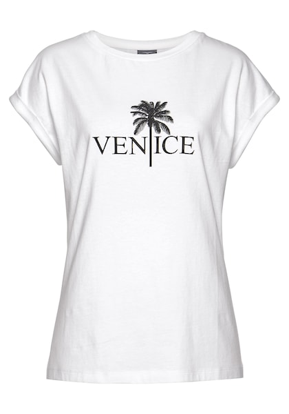 Beach & LASCANA | Unterwäsche mit Bademode, Lingerie online Rundhalsshirt, » Venice kaufen Frontdruck