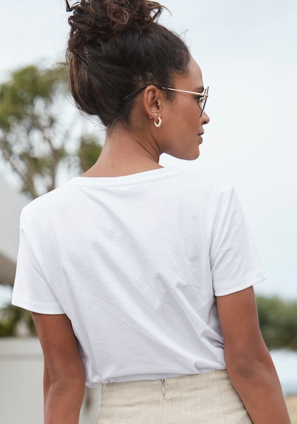 LASCANA T-Shirt, mit Print, Kurzarmshirt aus Baumwolle, casual-chic