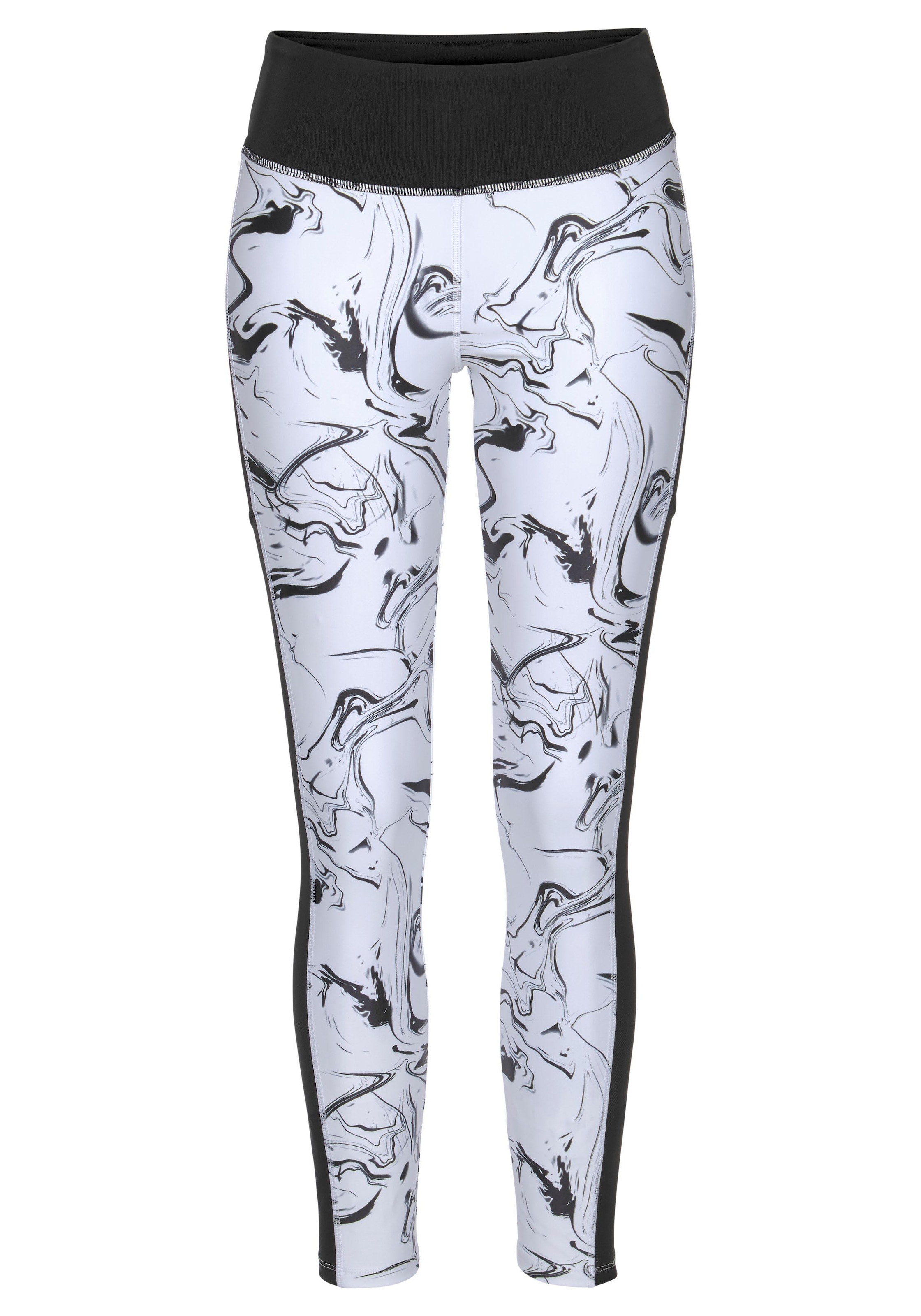 LASCANA ACTIVE Leggings »White Marble«, im Marmor-Muster mit