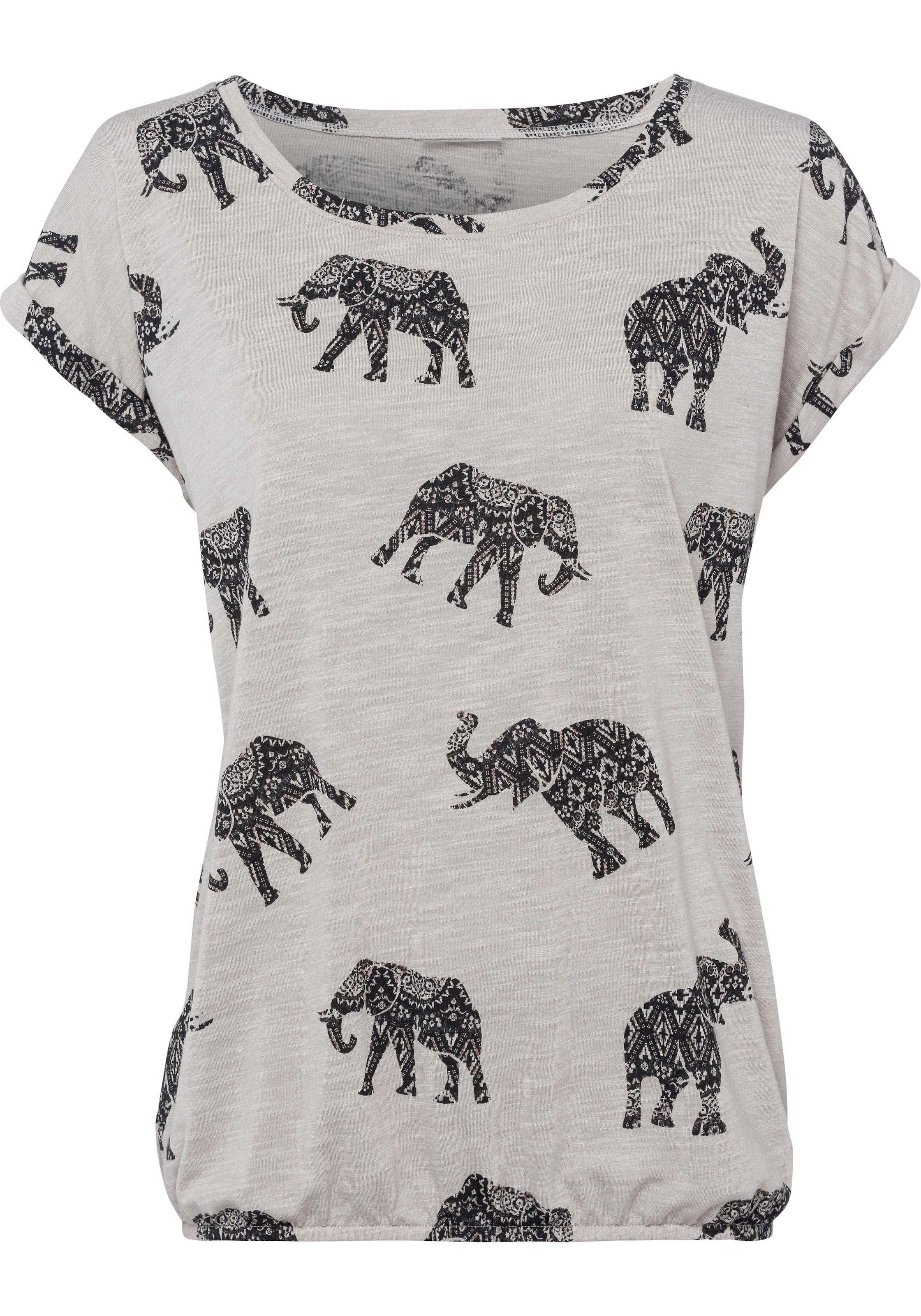 online & » Elefanten-Motiv mit | kaufen LASCANA Bademode, LASCANA Kurzarmshirt, Lingerie Unterwäsche