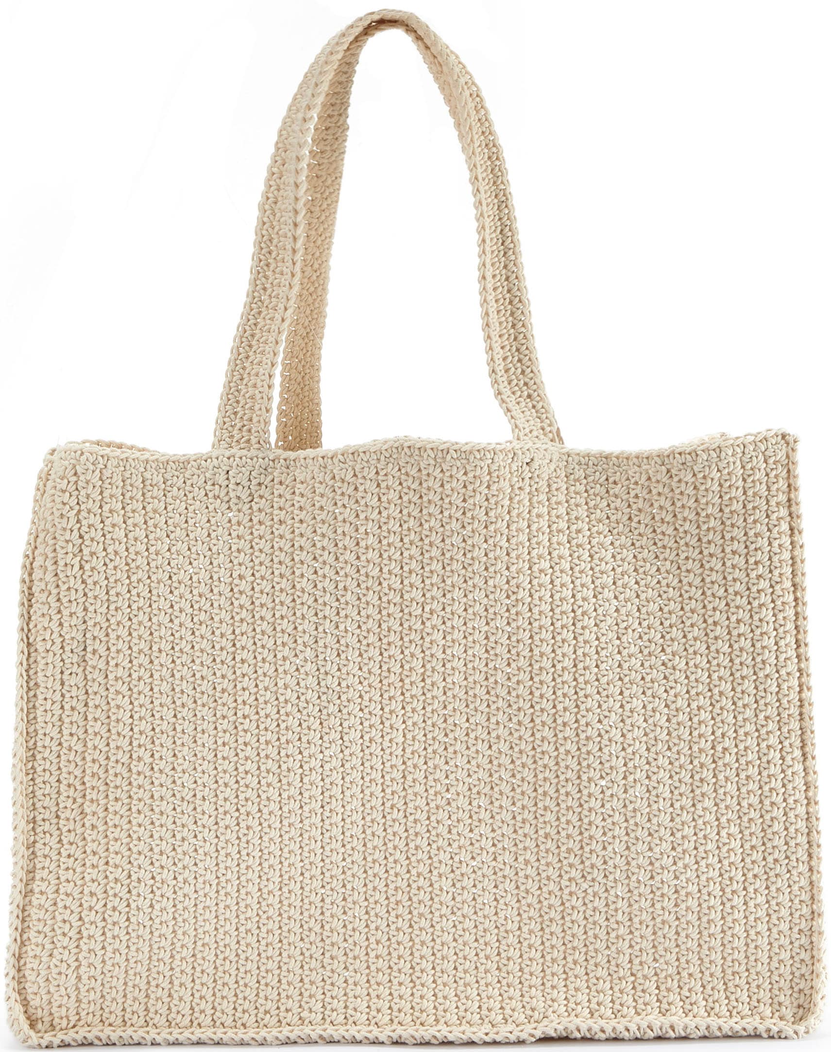 Vivance Shopper, Strandtasche mit modischen Paillettendetails und Lochmuster