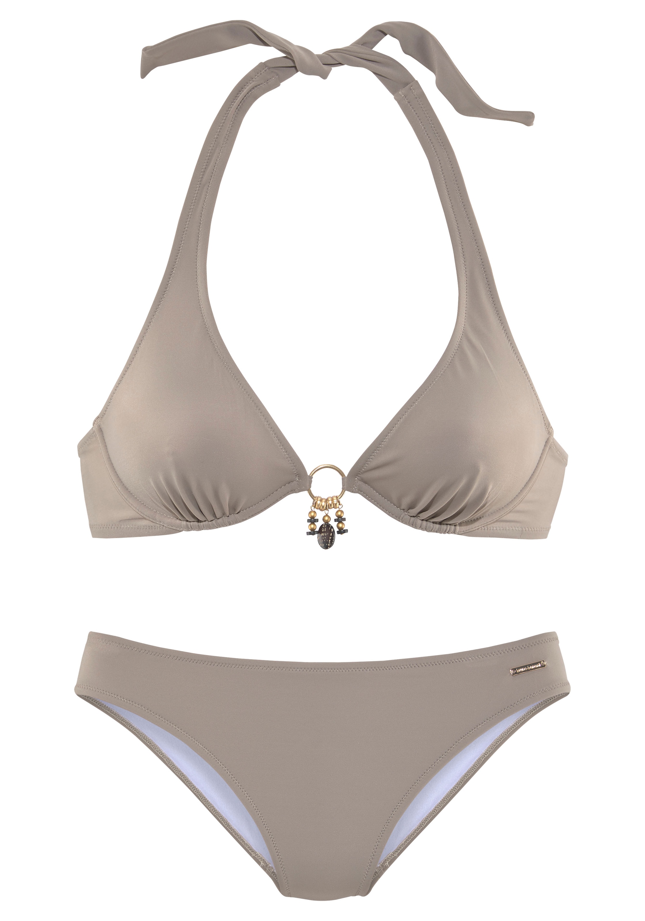 Bruno Banani Bügel-Bikini, mit gold-schwarzenen Accessories