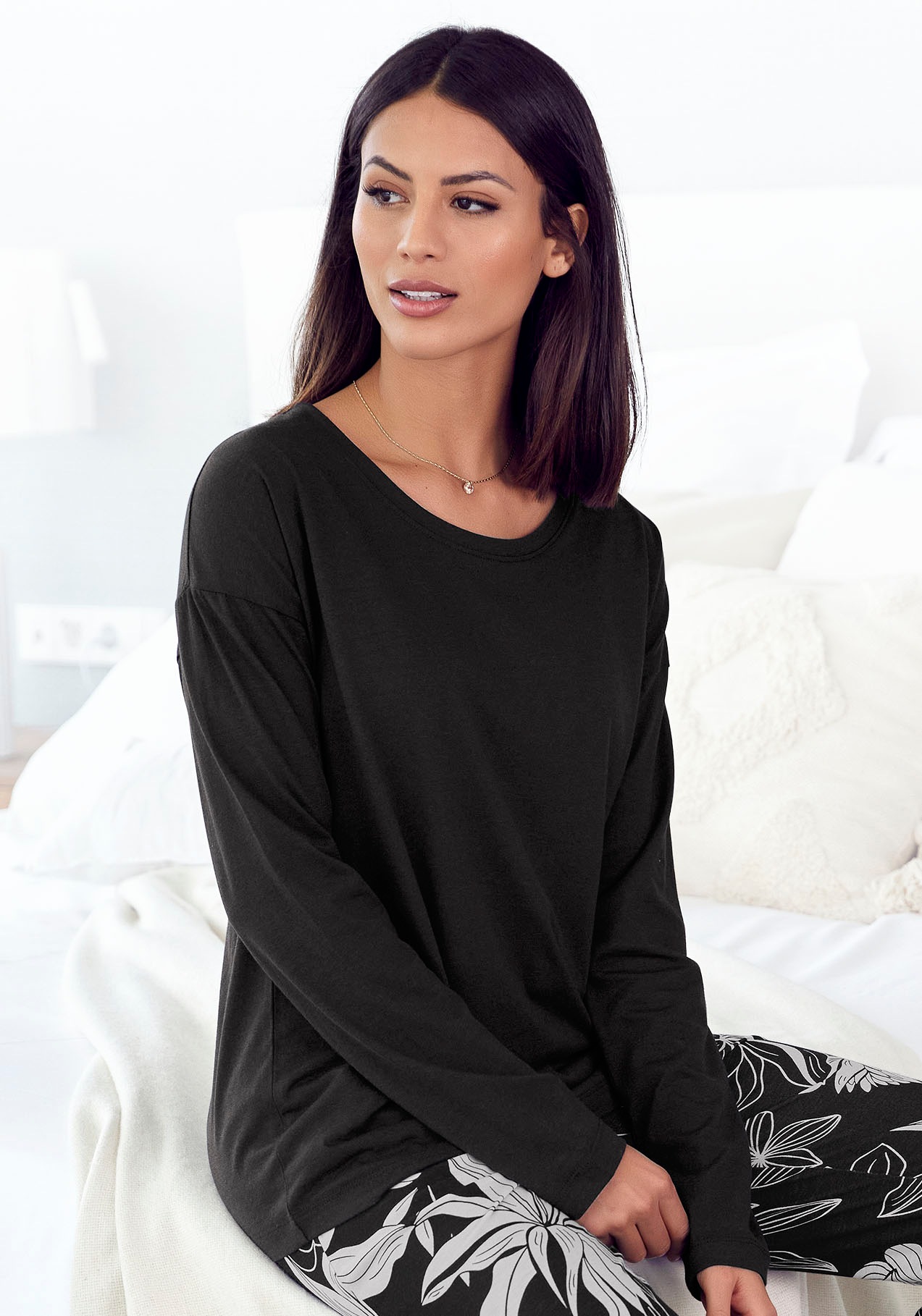 LASCANA Pyjamaoberteil, mit überschnittenen Schultern » kaufen online | & Unterwäsche Bademode, Lingerie LASCANA