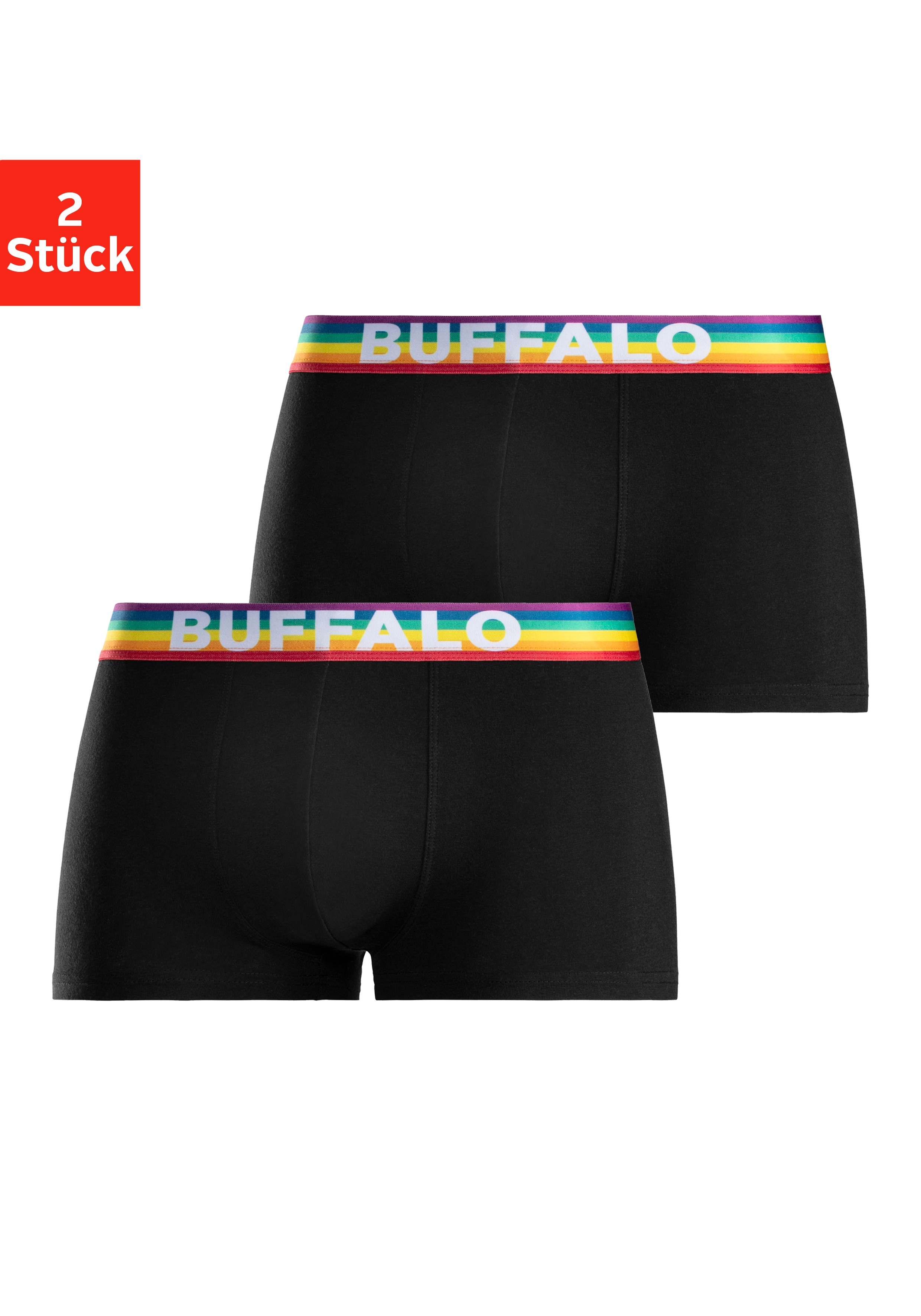 Buffalo Boxershorts »PRIDE«, (Packung, 2 St.), in Hipster-Form mit Webbund  in Regenbogenfarben » LASCANA | Bademode, Unterwäsche & Lingerie online  kaufen