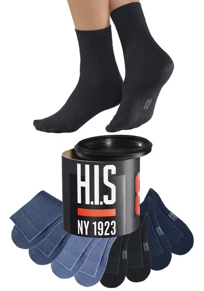 H.I.S Socken, (Dose, 8 Paar), in der Geschenkdose