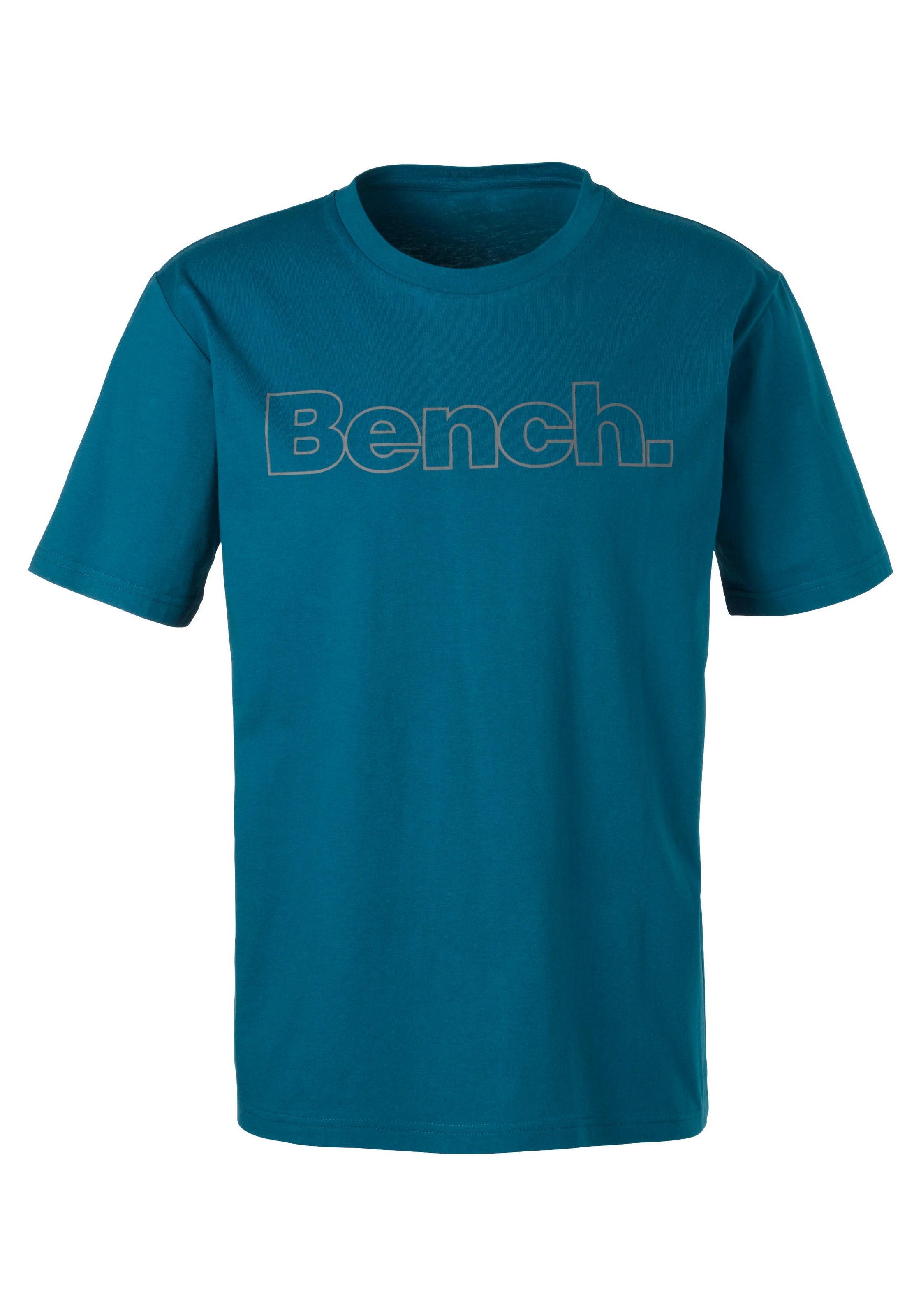 Bench. Loungewear T-Shirt, Shirt mit Logoprint, Basicshirt mit Rundhals aus reiner Baumwolle