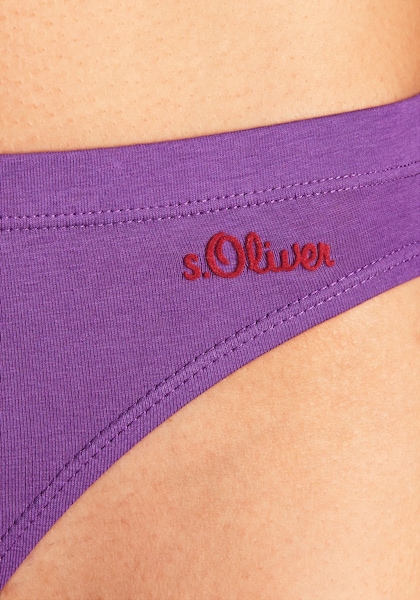 s.Oliver Bikinislip, (Packung, 3 St.), aus elastischer Baumwoll-Qualität