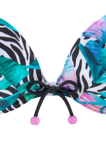 Vivance Push-Up-Bikini, mit Animaldruck und Zierperlen