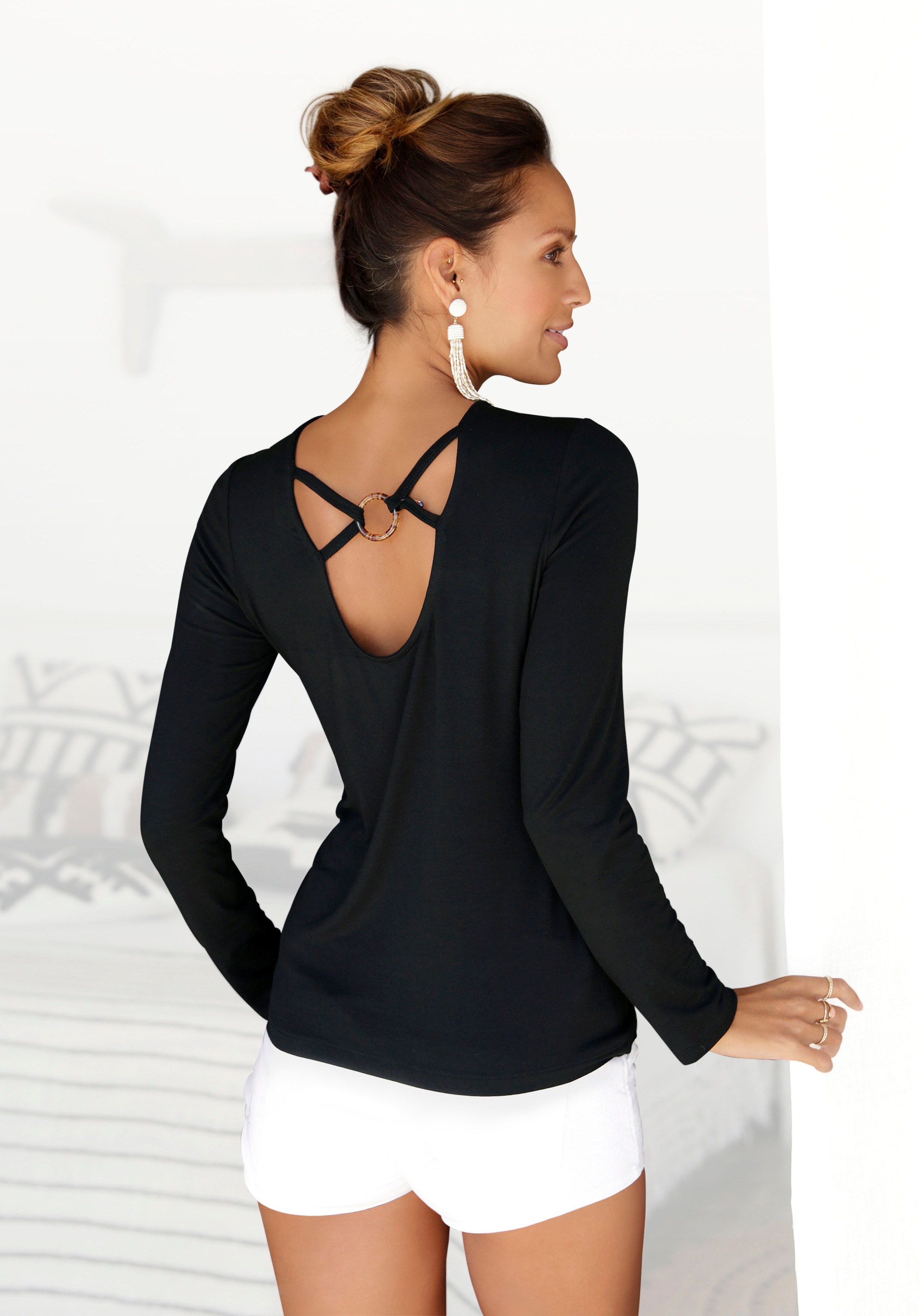 & Lingerie » LASCANA tiefem LASCANA kaufen online mit Langarmshirt, Rückenausschnitt Unterwäsche | Bademode,