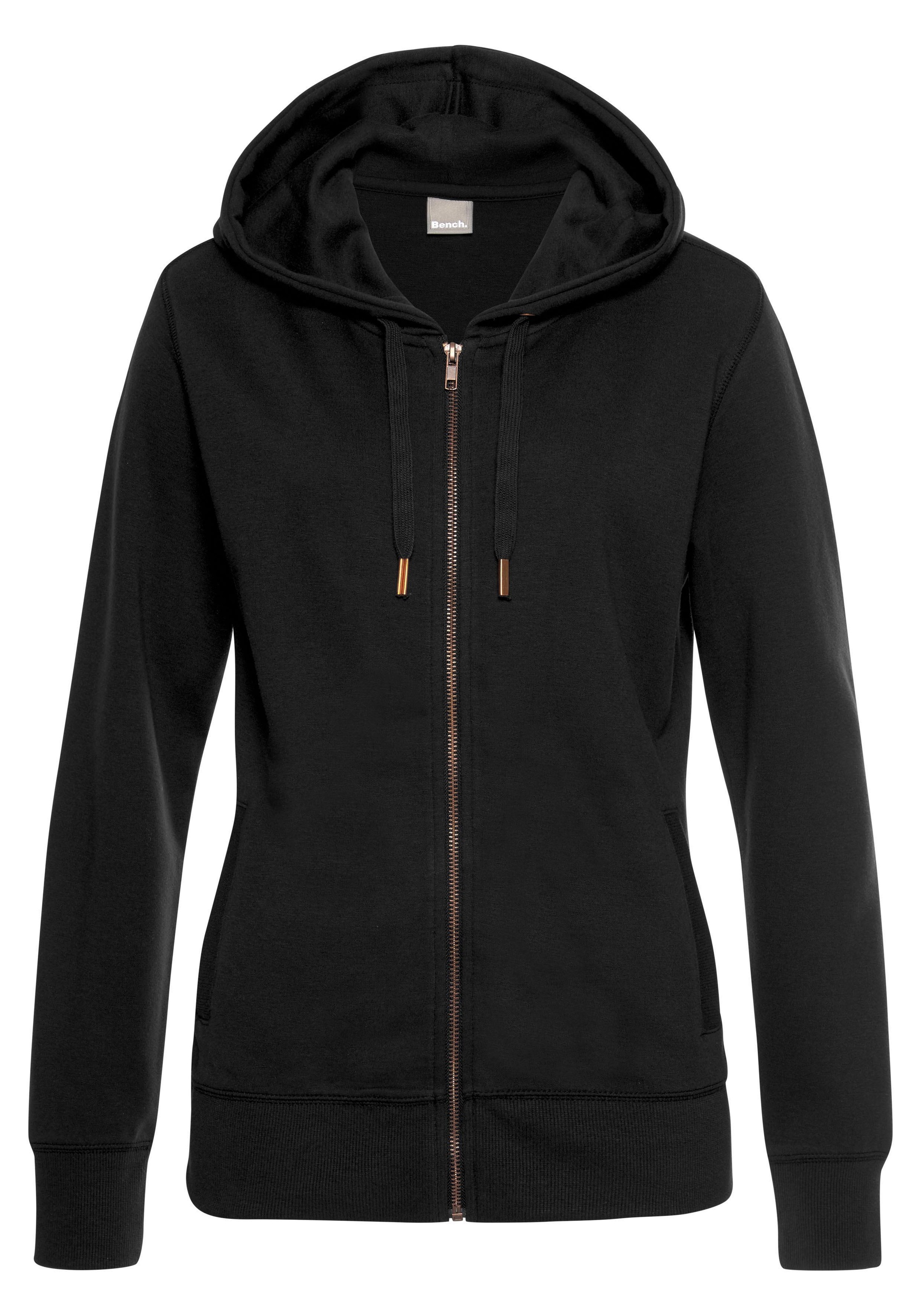 Bench. Loungewear Sweatjacke, mit Taschen und Zipper, Loungeanzug