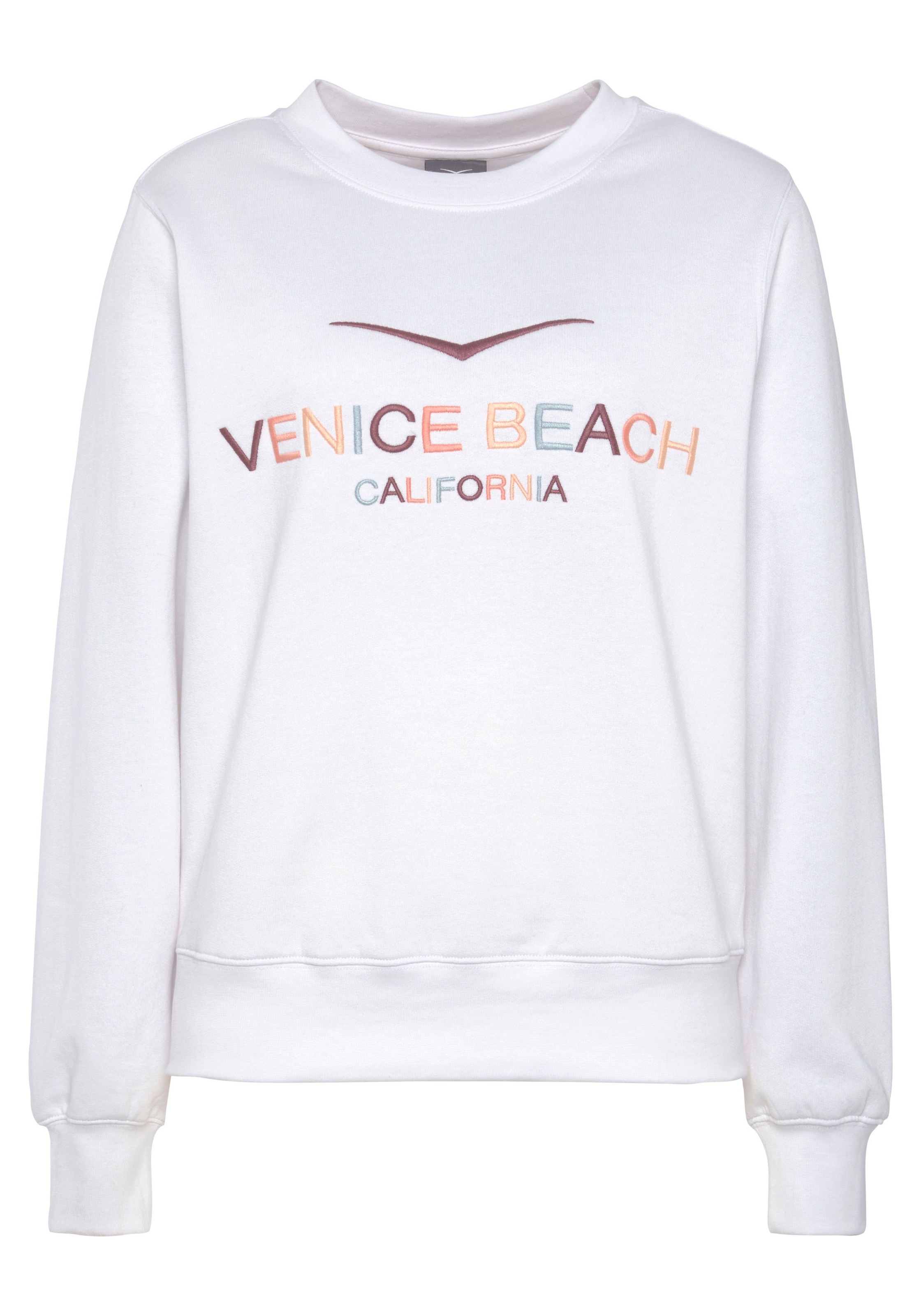 Venice Beach Sweatshirt, mit großer Logostickerei