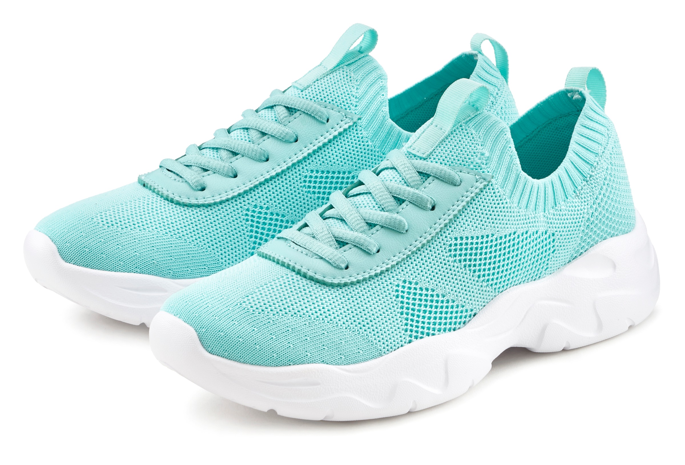 LASCANA Sneaker, ultraleicht zum Reinschlüpfen in leichter Glitzer-Optik VEGAN