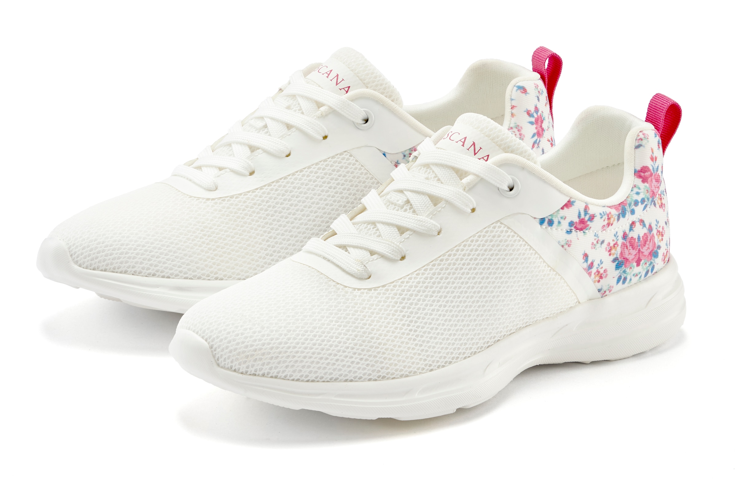 LASCANA Sneaker, Freizeitschuh, Halbschuh mit Blumen-Print VEGAN