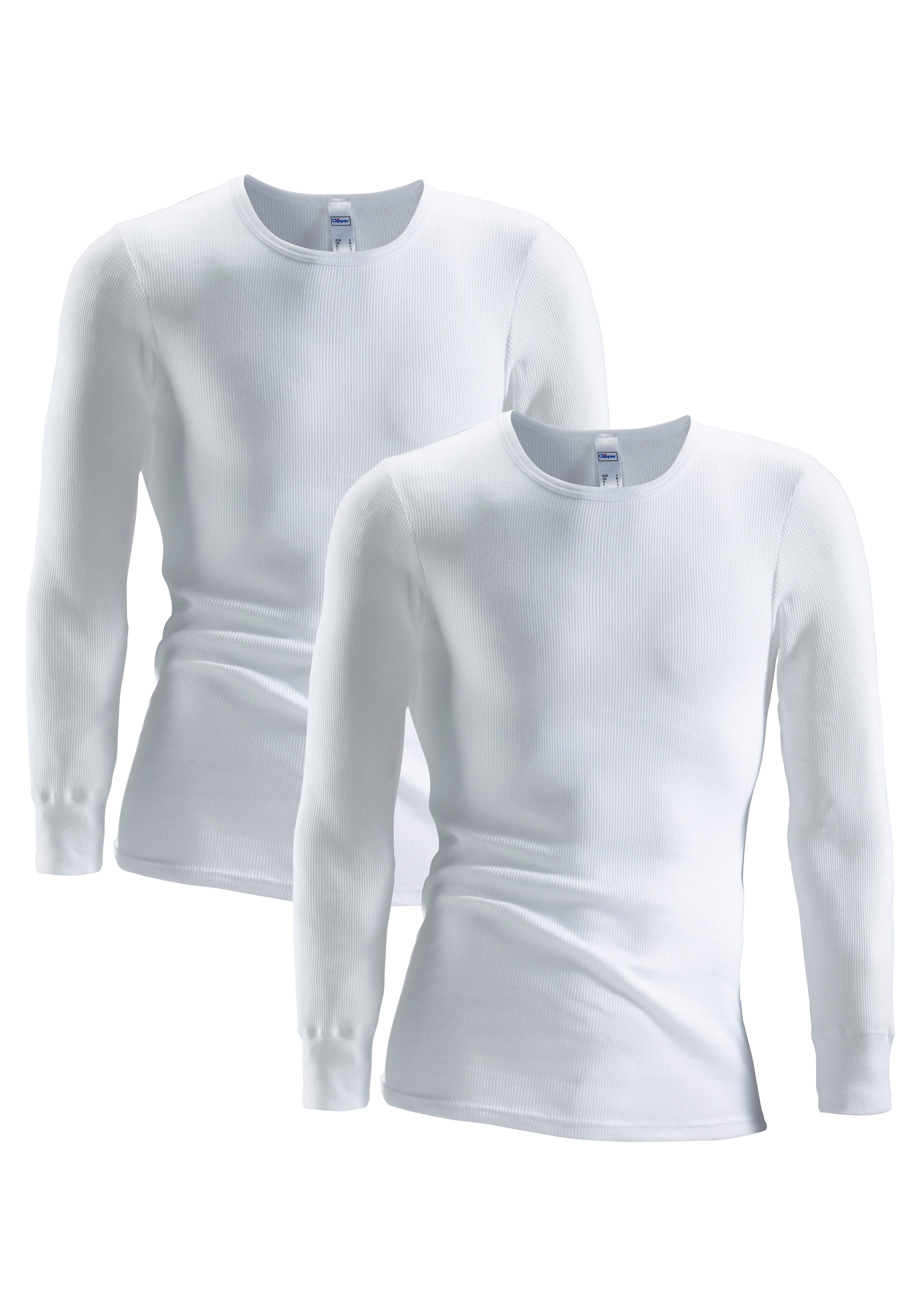 Unterhemd, Basic, Clipper St.), Unterwäsche Lingerie Unterziehshirt & LASCANA schlichtes kaufen (2 » - Doppelripp, | Langarmshirt in Bademode, online