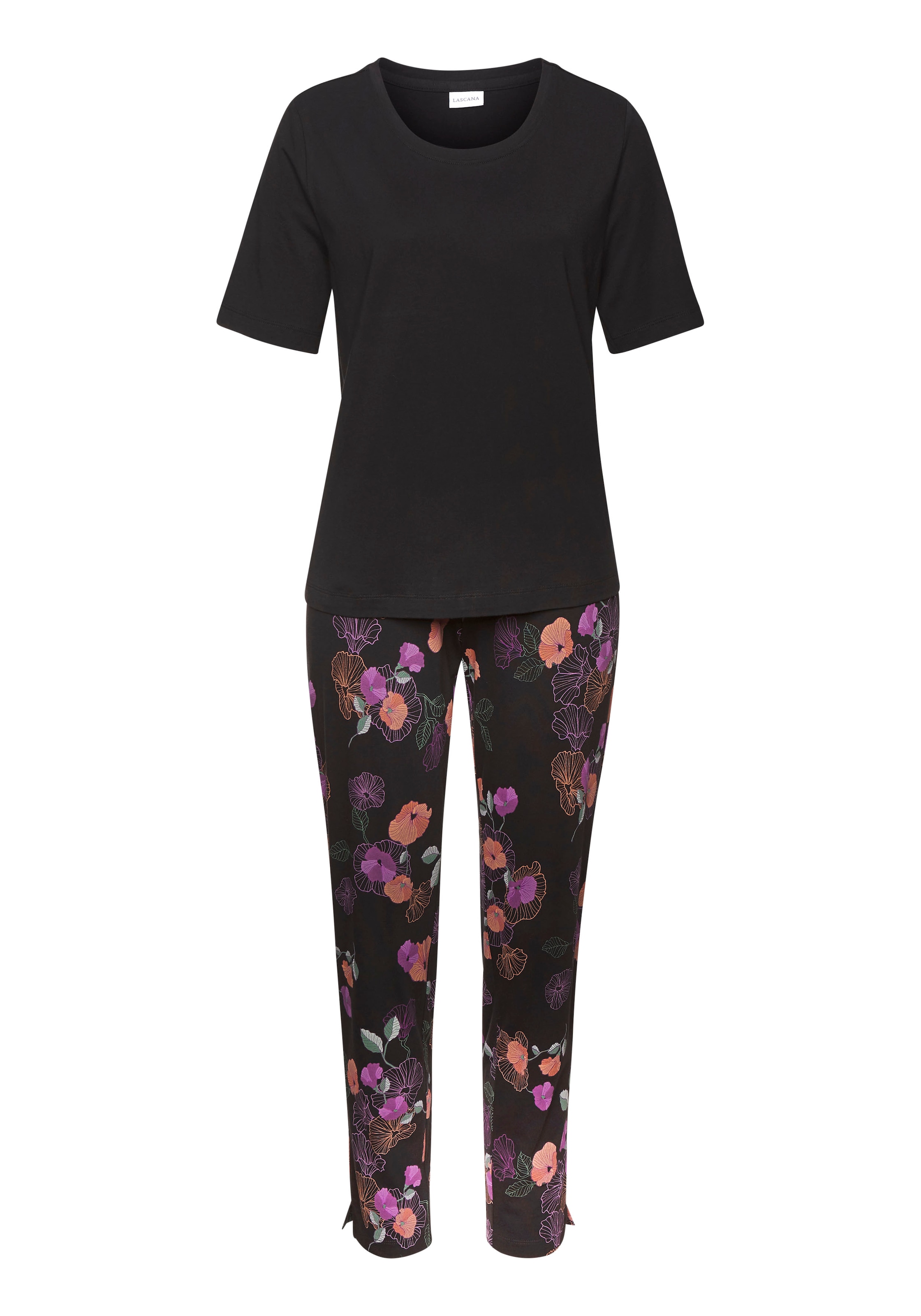 Vivance Dreams Pyjama, (2 tlg.), mit Blumen-Druck