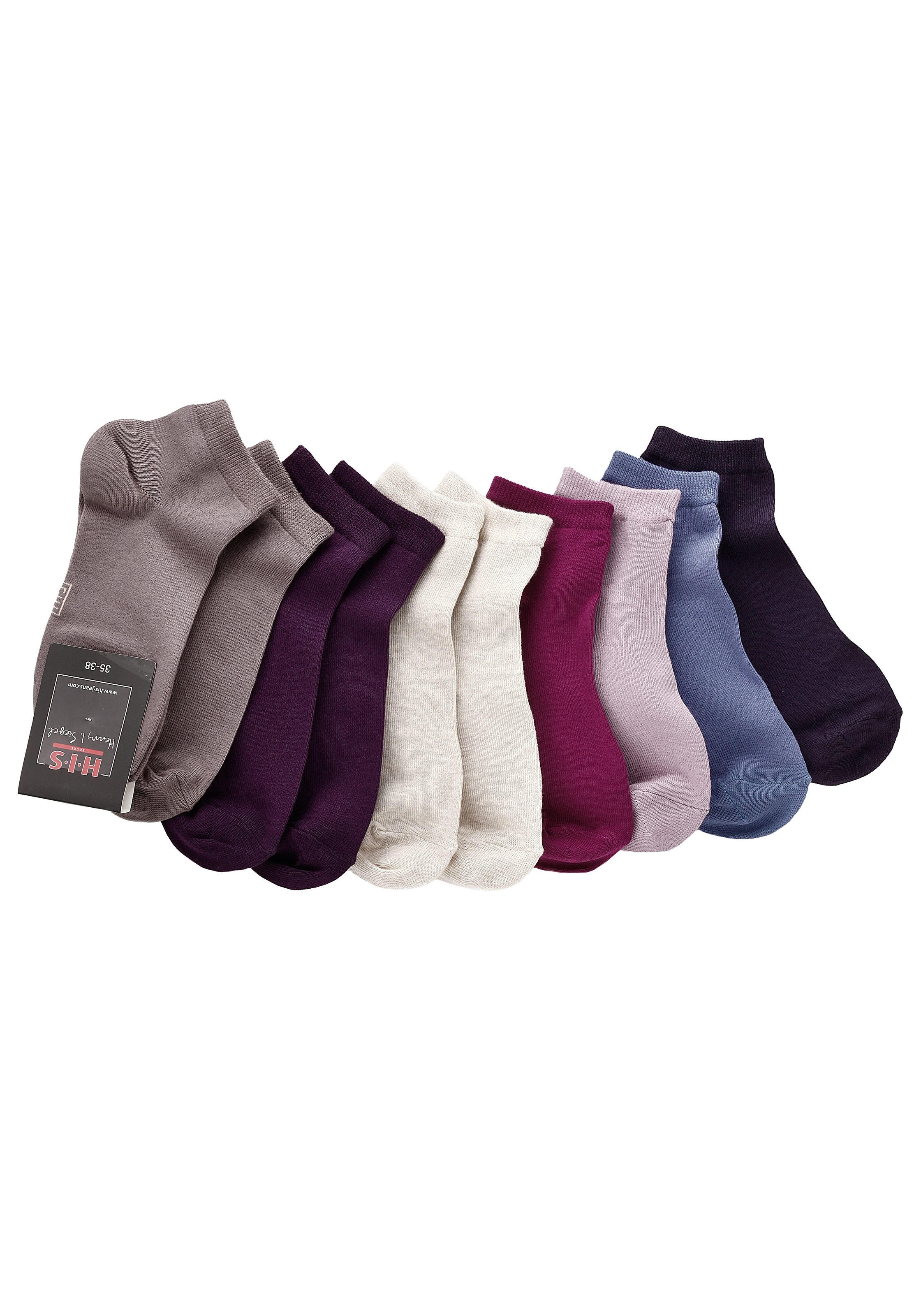 H.I.S Kurzsocken, (Set, 10 Paar), online kaufen und LASCANA Bademode, | verstärkter Unterwäsche » mit & Spitze Lingerie Ferse