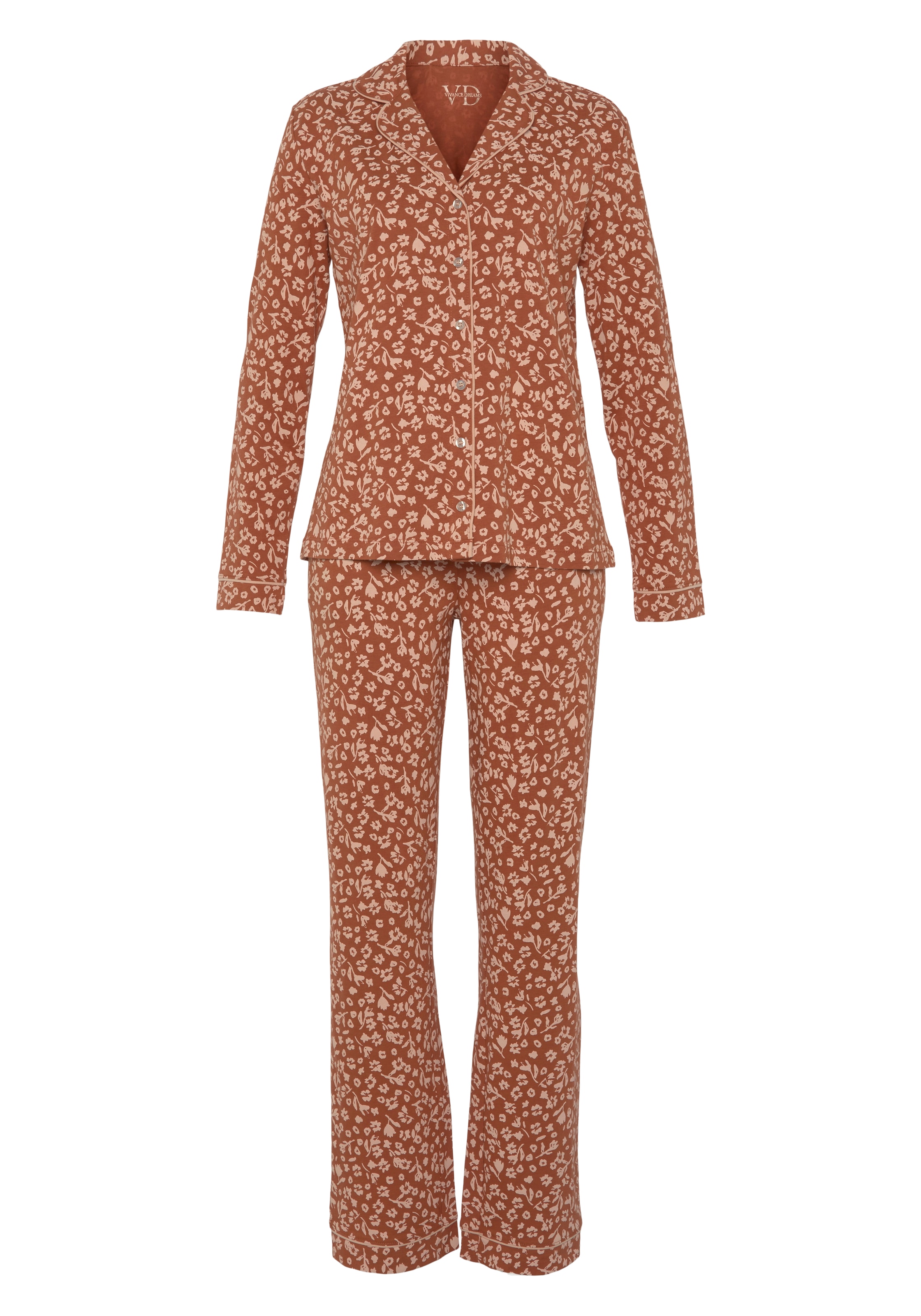 | & » kaufen Pyjamaoberteil, online mit Frontdruck Dreams Unterwäsche Vivance LASCANA Bademode, herbstlichem Lingerie