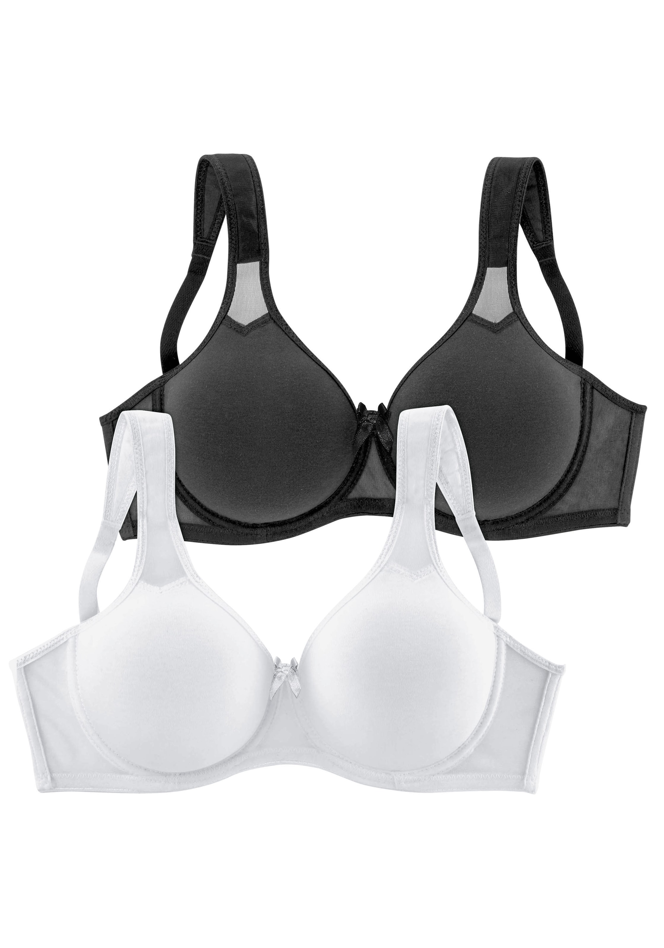 Bademode, und mit kaufen & Lingerie Bügel Unterwäsche LASCANA Dessous | » Netzeinsätzen, Basic online petite (Packung, T-Shirt-BH, fleur 2 Stück),