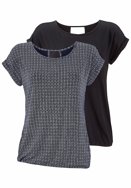 LASCANA T-Shirt, (Packung, 2er-Pack), mit modischem Cut-out im Nacken »  LASCANA | Bademode, Unterwäsche & Lingerie online kaufen