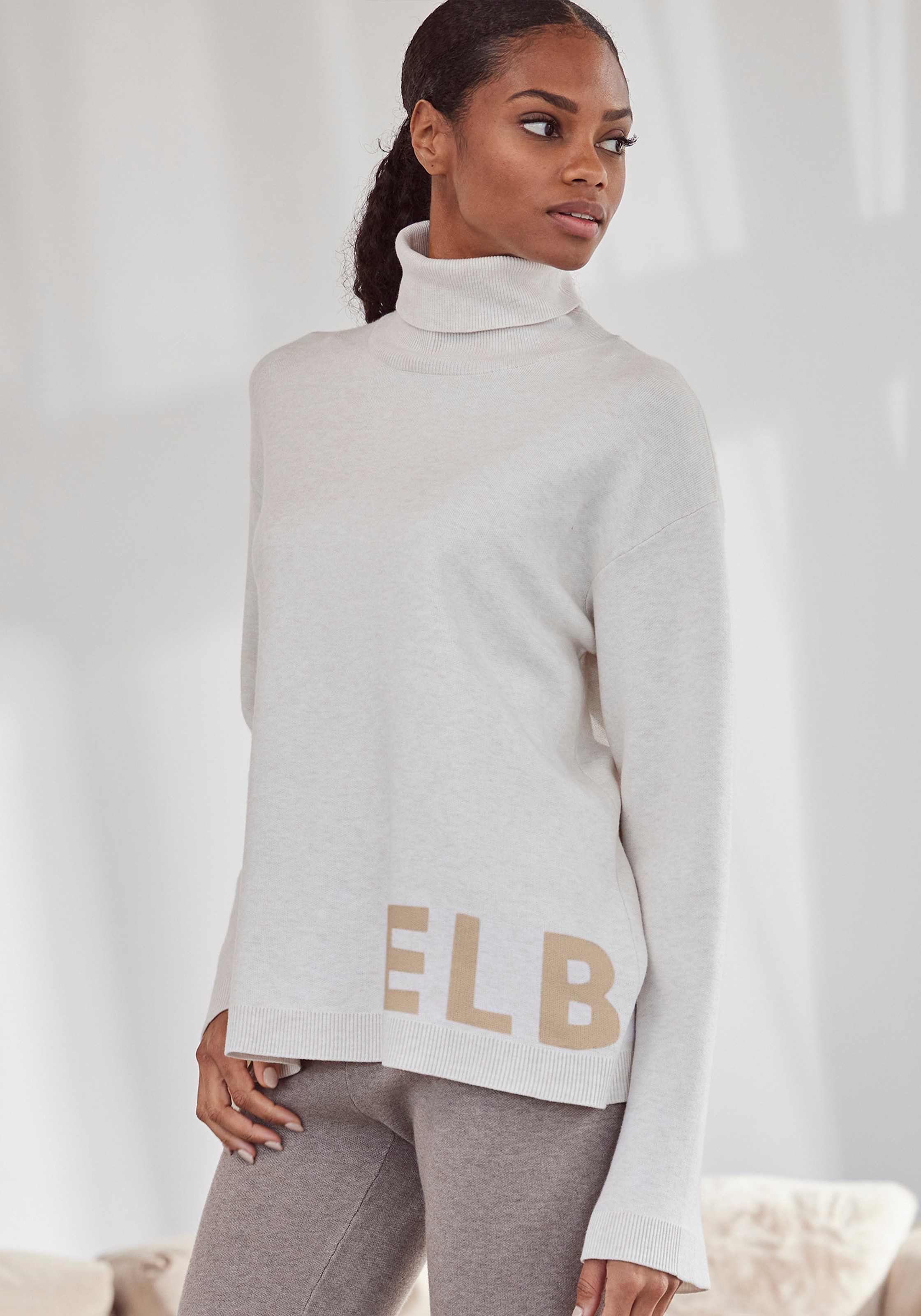 Elbsand Sweater, Rollkragenpullover aus hochwertigem Strick, Loungewear