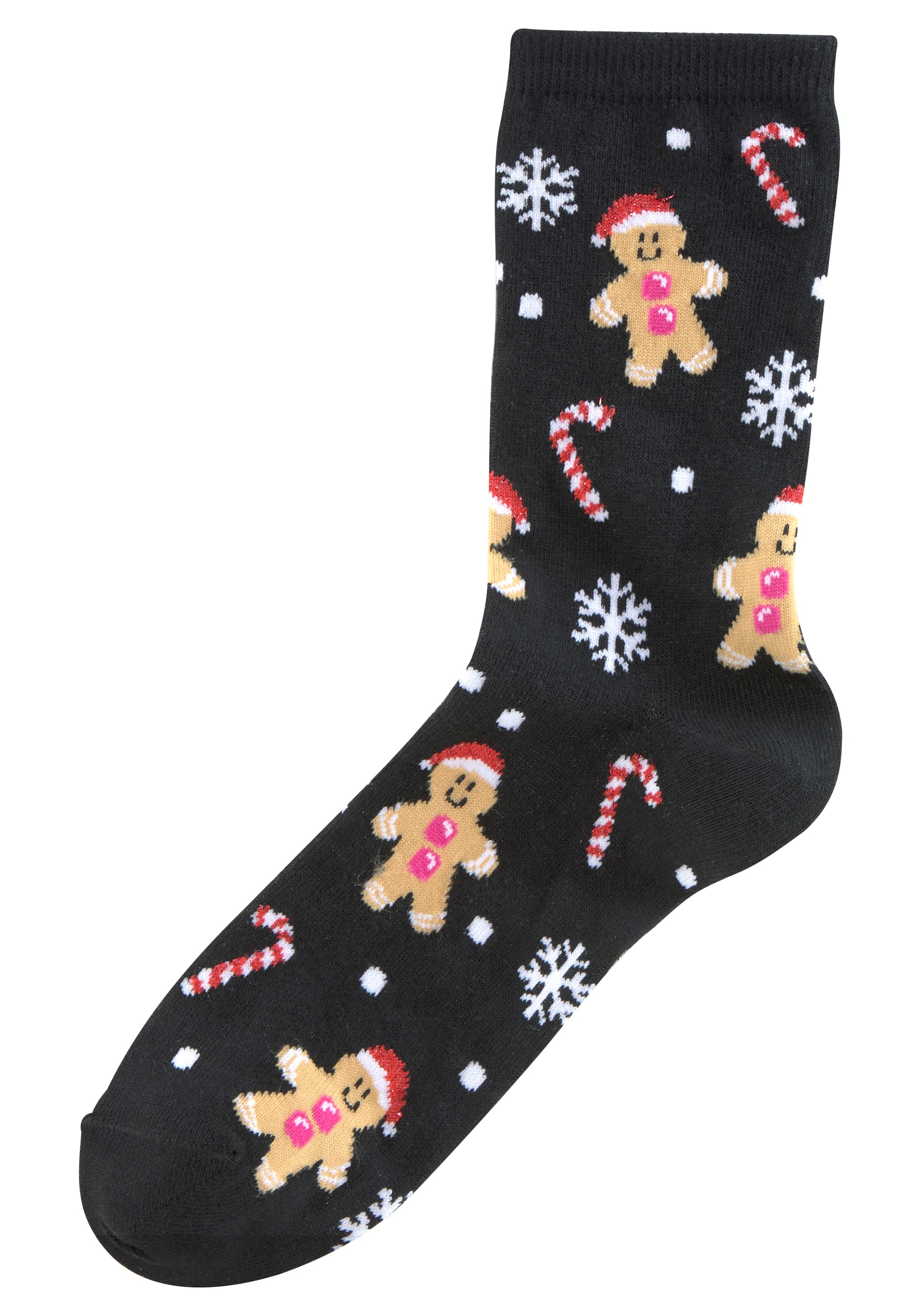 H.I.S Socken, (Packung, 3 Paar), mit lustigen Weihnachtsmotiven