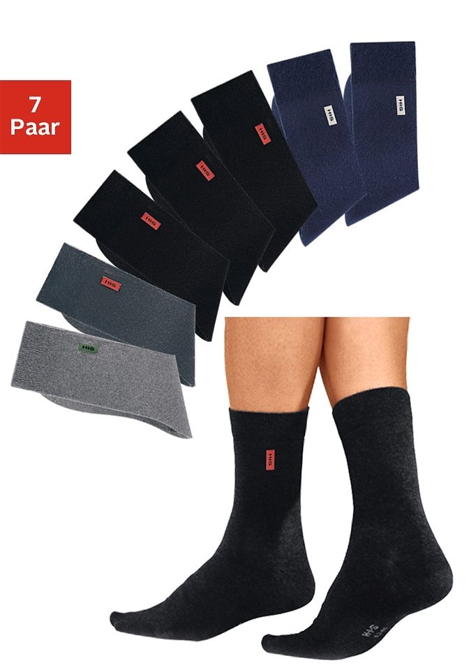 H.I.S Basicsocken, (7 Paar), in angenehmer Baumwollqualität