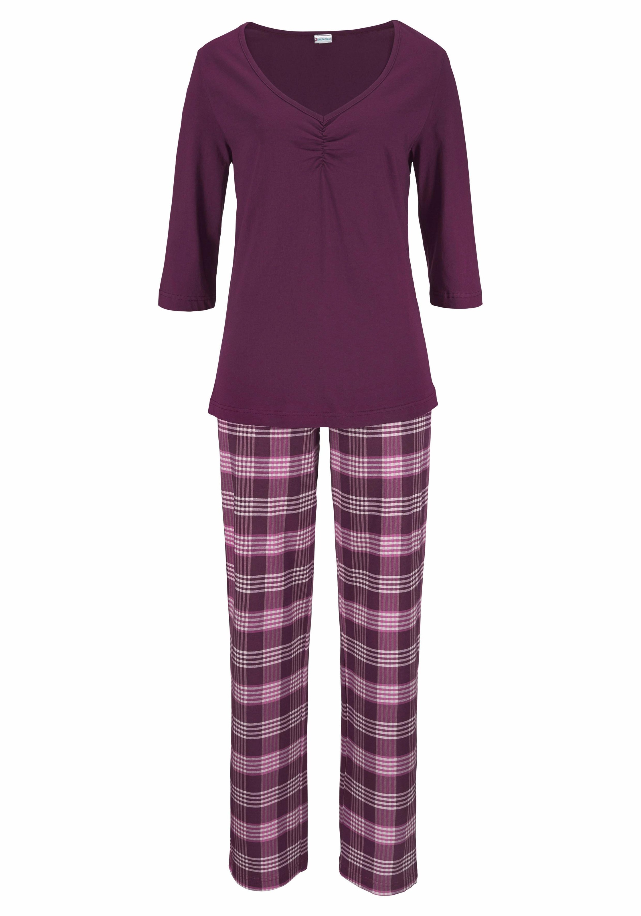 Unterwäsche 2 tlg., & LASCANA Pyjama, » Hose mit online | Bademode, karierter fleur petite kaufen (4 Lingerie Stück),