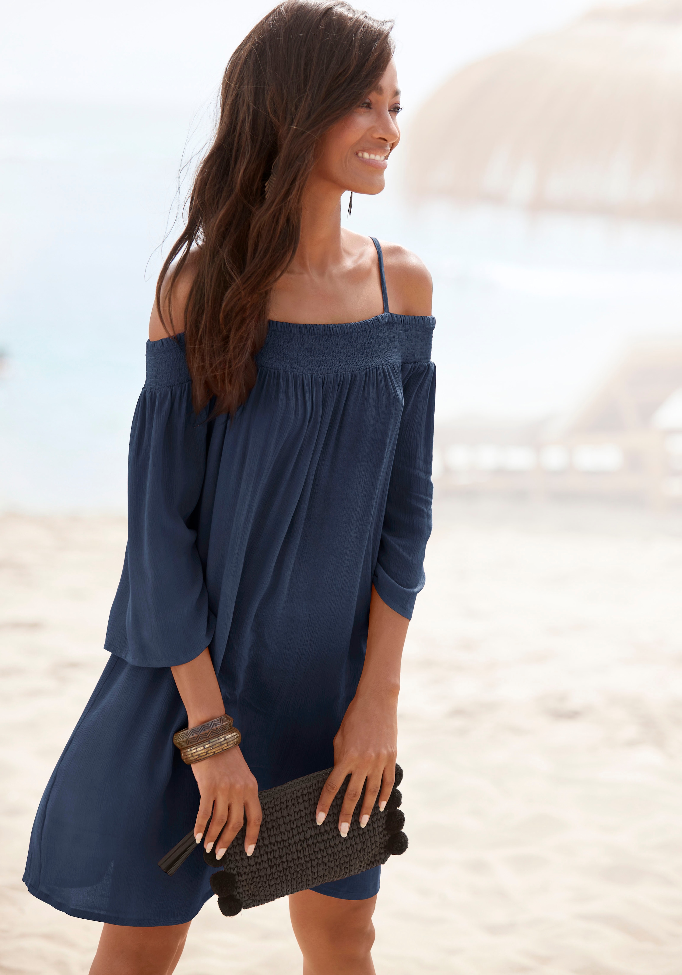 Lingerie | » Viskose online Strandkleid, kaufen aus Unterwäsche Bademode, s.Oliver gewebter LASCANA &