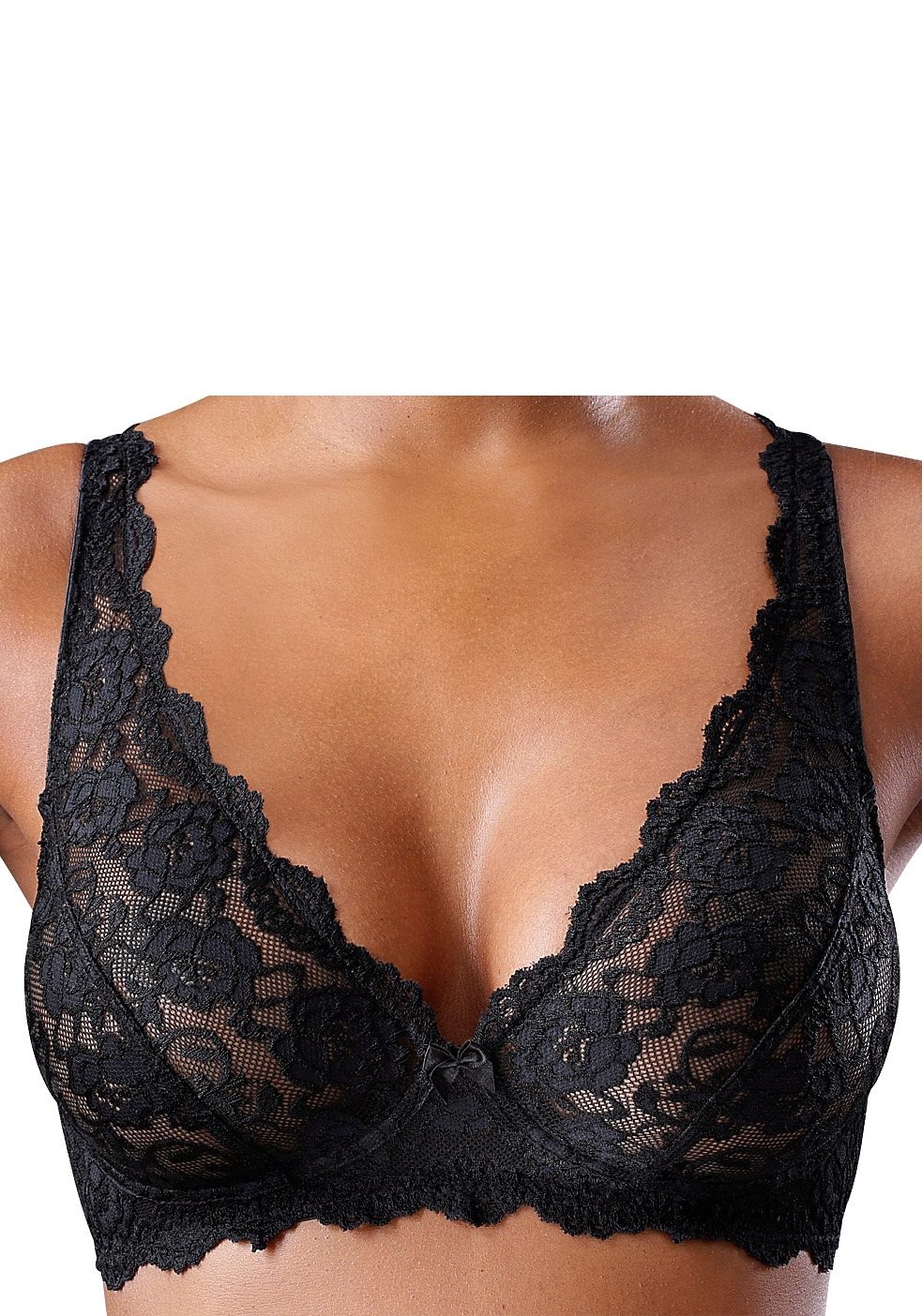 petite fleur Bralette-BH, (Packung, 2 Stück), ohne Bügel aus Spitze, Dessous
