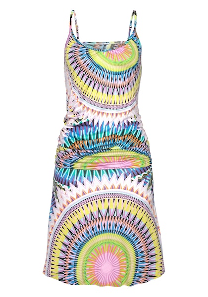 Beachtime Strandkleid, mit grafischem Print im Ethno-Stil, kurzes Sommerkleid