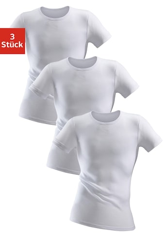 Clipper Unterhemd, (3 St.), schlichtes Basic für jeden Tag - in Feinripp, Unterziehshirt, T-Shirt