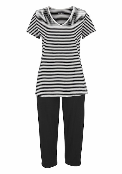 Hose T-Shirt H.I.S 1 LASCANA Bademode, Lingerie tlg., kaufen geringeltem mit & Stück), online (2 » und Unterwäsche legerer Capri-Pyjama, |