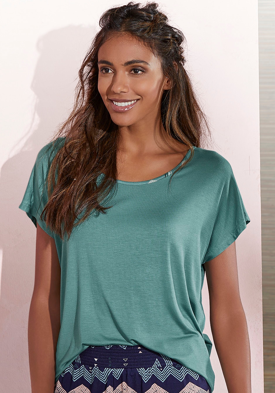 LASCANA T-Shirt, mit angeschnittenem | Bademode, » LASCANA Lingerie Arm Unterwäsche & kaufen online