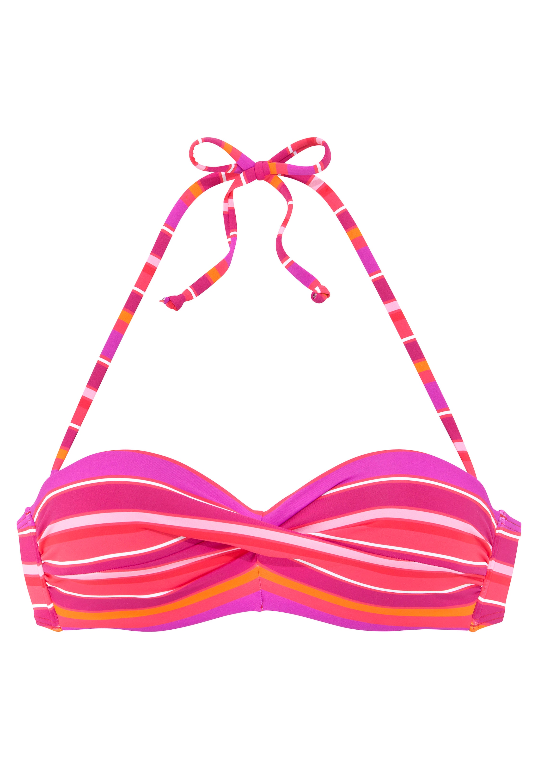 s.Oliver Bügel-Bandeau-Bikini-Top »Fun«, im trendigen Streifen-Design