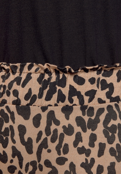 Buffalo Jerseykleid, mit Paperbag-Bund und Animalprint, Leokleid, Sommerkleid